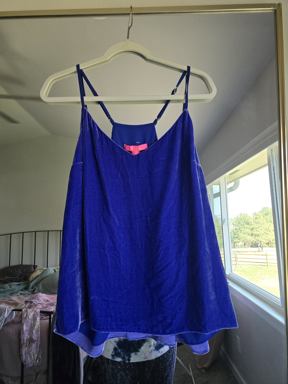 Lily Pulitzer Blue Velvet Cami Tank Top